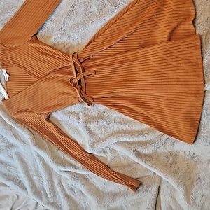 Mustard. Wrap Dress (Sm)